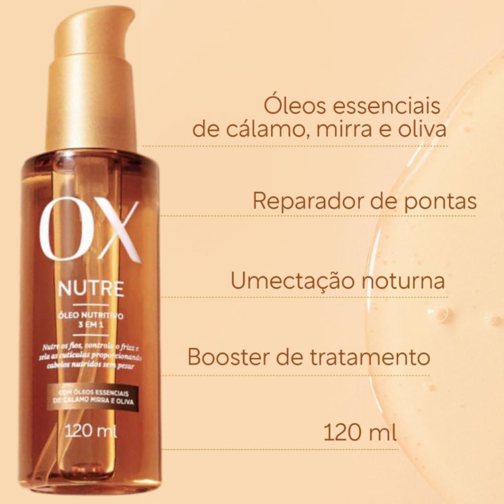 Óleo Nutritivo 3 Em 1 Ox Nutre 120ml
